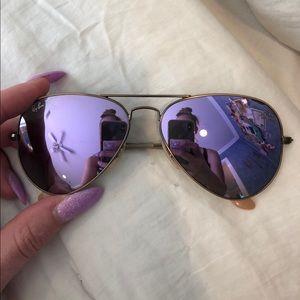 Ray Ban Polarized Purple Aviators
